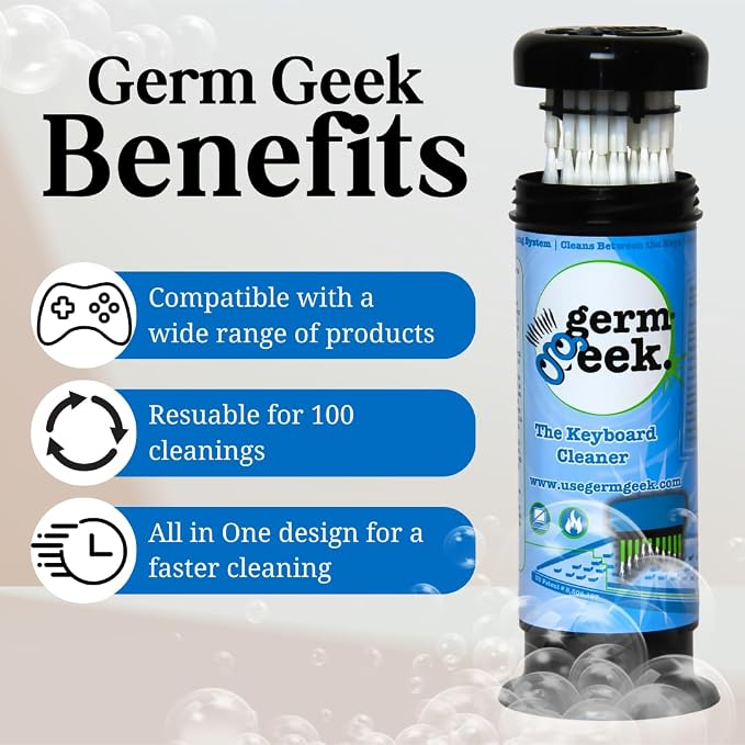 Germ Geek Keyboard & Electronics Cleaning Kit | Patented Precision Brush | - Image 4