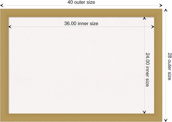 Amanti Art White Cork Board for Wall, 28x40 Vision Board with Gold Frame, Large Corkboard Office Decor for Home Organization, Casual Corkboard Pinboard to display items for home organization-DeskLoop Office