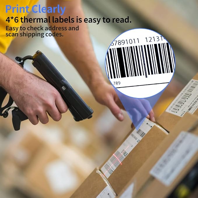 4" x 6" Fanfold Direct Thermal Labels, 8000 Total 8 Stacks, Elton Printers - Image 4