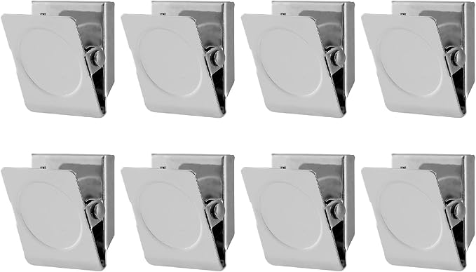 Mr. Pen- Magnetic Clips, 8 Pack, 1.2 Inch, Metal Clips | Refrigerator Magnets by MrPen