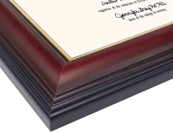 GraduationMall 8.5x11 Certificate Diploma Frame, Solid Wood & UV Protection - Image 5