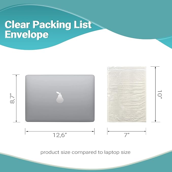 APQ Clear Top Loading Packing List Envelopes, 7 x 10 Inches. 1000 Pack Packing - Image 3