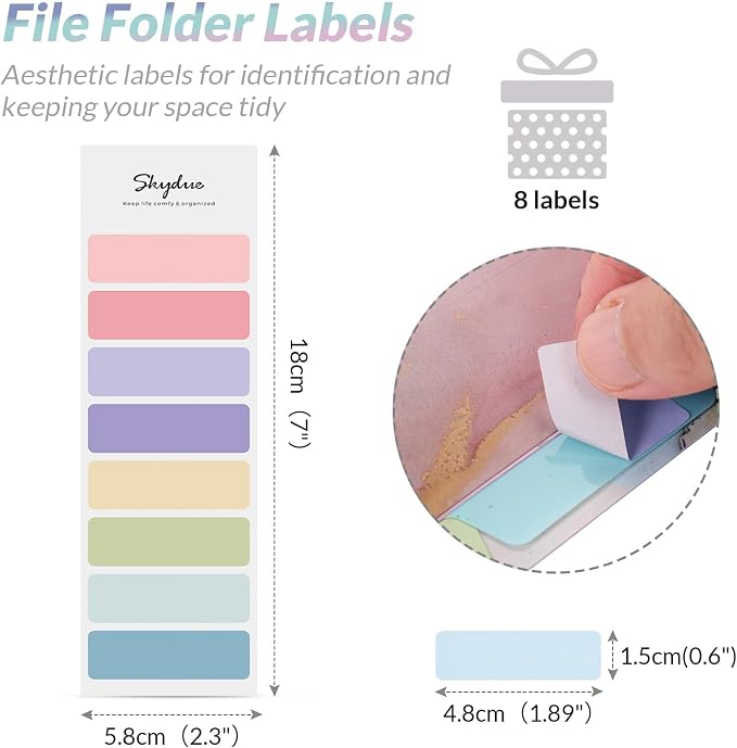 SKYDUE 5 Pockets Expanding File Folder, File Folders, Cute Accordion File - Image 4