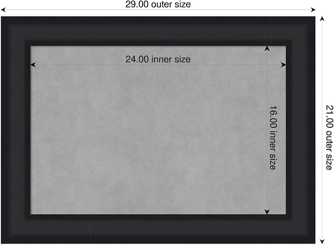 Amanti Art Black Framed Magnetic Board 21x29 Medium Vision Board - Image 2