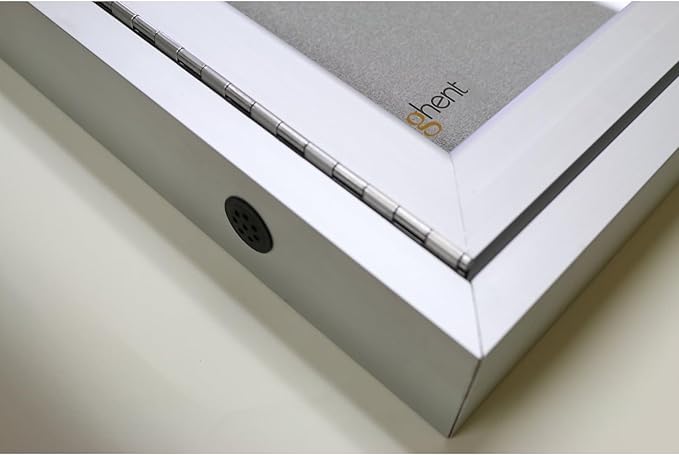 Ghent 24"x18" 1-Door Outdoor Enclosed Vinyl Bulletin Board, Shatter Resistant, with Lock, Satin Aluminum Frame - Silver (‎PA12418VX-193), Made in The USA-DeskLoop Office