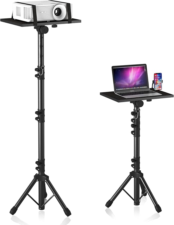 Projector Stand Tripod Adjustable, Laptop Height from 23.5 to 63.5 inches by PlayimaginationtodecorateHomeOffice