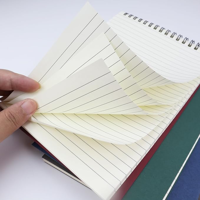 4 Pcs Top Bound Spiral Notebook, 8.3 inch x 5.8 inch, 60 Sheet, 7mm College - Image 4