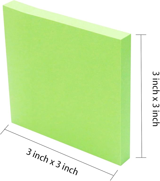 Sticky Notes 3x3, Self-Stick Notes, 16 Pads, 100 Sheets/Pad, Assorted Colors Stickies, Easy to Post Notes for Study, Works, Daily Life (16)-DeskLoop Office