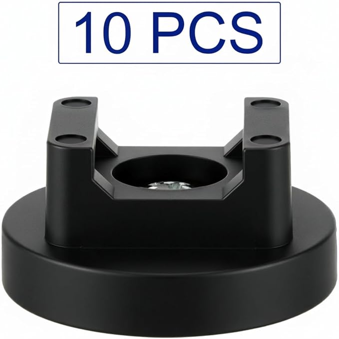 Yookeer 10 Pcs Magnetic Zip Tie Mount Base Black Magnetic Cable Clips Wire - Image 4