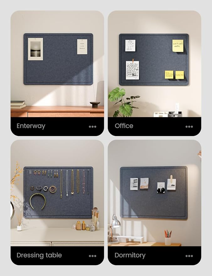 Fluxynara Bulletin Board, 23.6" x 17.5" Cork Board Alternative - Image 7