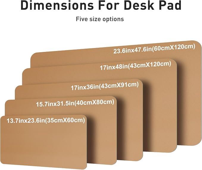 Aothia Faux Leather Desk Mat for Keyboard & Mouse | Large desk mat for keyboard - Image 5