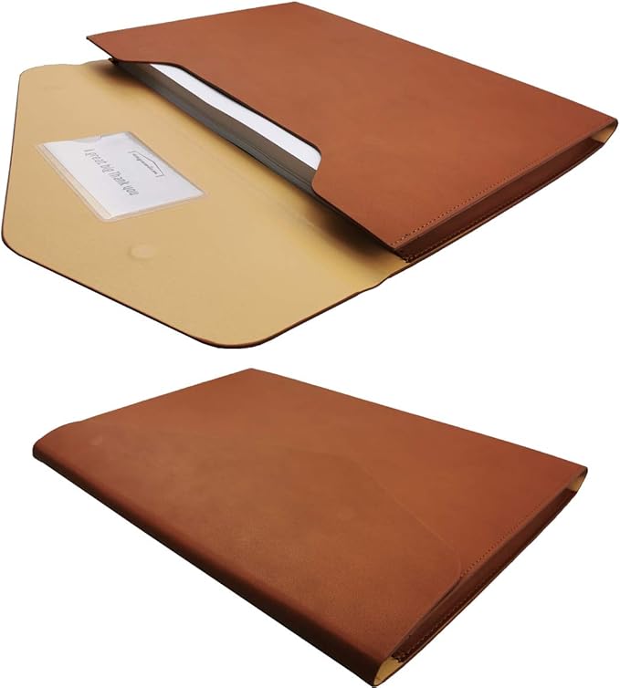 PU Leather A4 File Folder Document Holder Waterproof Portfolio Envelope Folder - Image 3