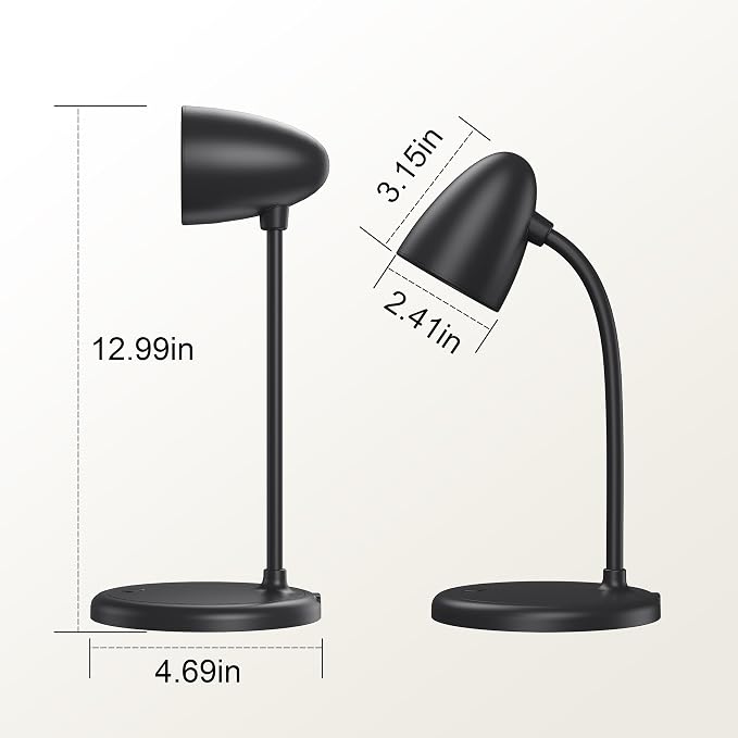 LED Desk Lamp for Home Office, 3 Light Colors, Table Lamp, Dimmable Reading - Image 2