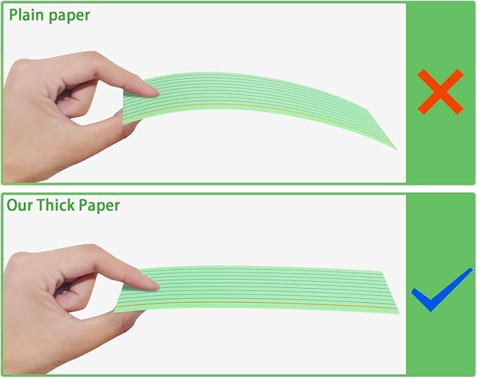 Green Index Cards 3x5, 200 Pack, Ruled Index Cards, Flash Cards - Image 4
