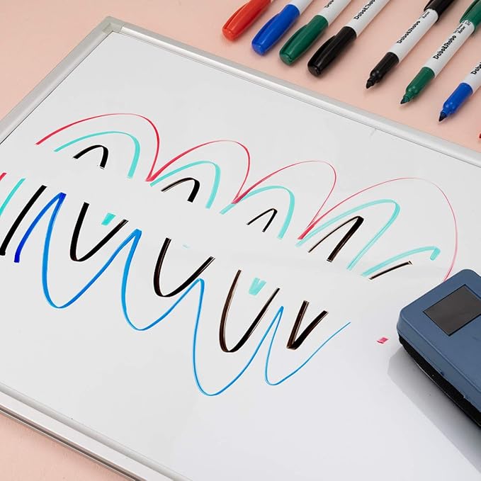 Dabo&Shobo White Board Markers-72 Pcs 4 Color Fine Tip Whiteboard Markers，Perfect for Writing on Whiteboard Mirrors Glass for School Office Home…-DeskLoop Office
