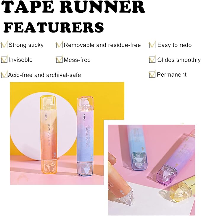 2 in 1 Correction Tape and Double Sided Tape Roller, Cute Quick Dry Japan - Image 5