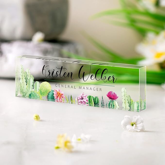 Personalized Office Name Plate for Desk, Custom Employee Appreciation Gifts - Image 2