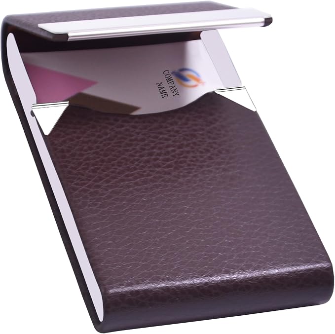Business Card Holder with Ultra Slim Design, Business Card Case with Premium PU by Unknown