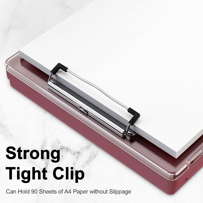 Piasoenc Clipboard with Storage, 8.5 x 11 Clip Boards with 2 Storage, Folio & - Image 6