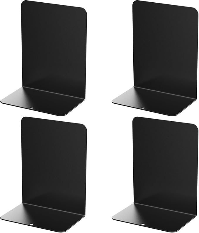 Book Ends, 4 Pieces Metal Bookend by pindda