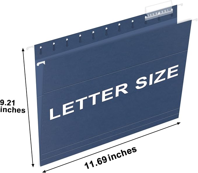 HERKKA Hanging File Folders, 30 Pack Reinforced Letter Size Hanging Folders - Image 2