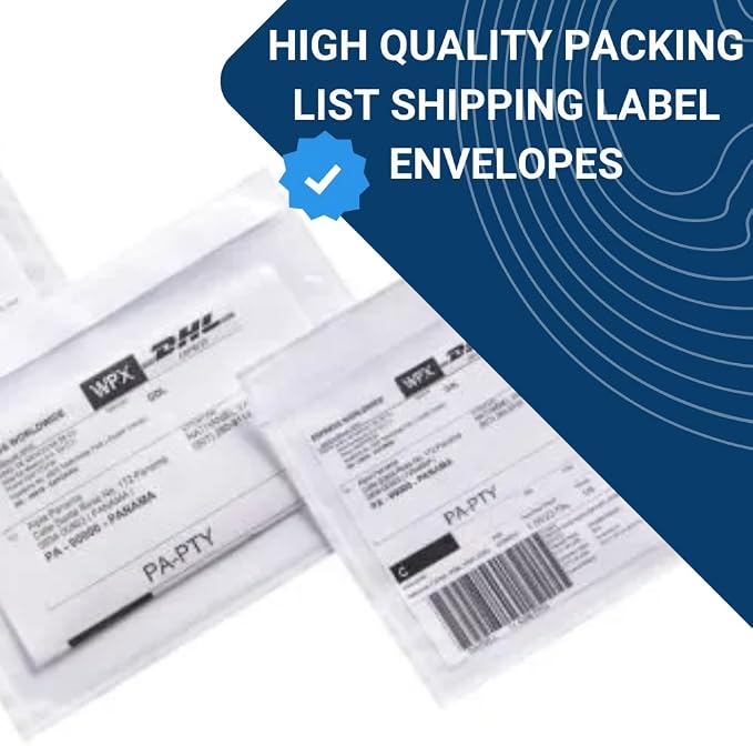 100 Units, 4.5"x5.5" Clear Packing List Shipping Pouches – Heavy Duty - Image 6