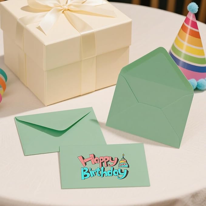 A7 Envelopes 100 Pack Sage Green Envelopes 5x7 V-shaped Flap, Suitable - Image 5