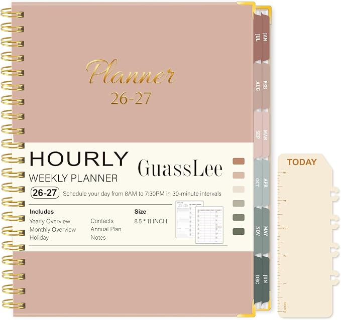 Large 2026-2027 Academic Planner, Weekly & Monthly Appointment Book from Jul. by GuassLee