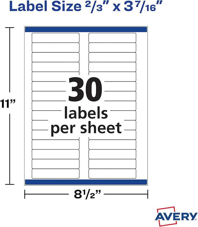 Avery File Folder Labels with TrueBlock Technology, Permanent Adhesive - Image 7
