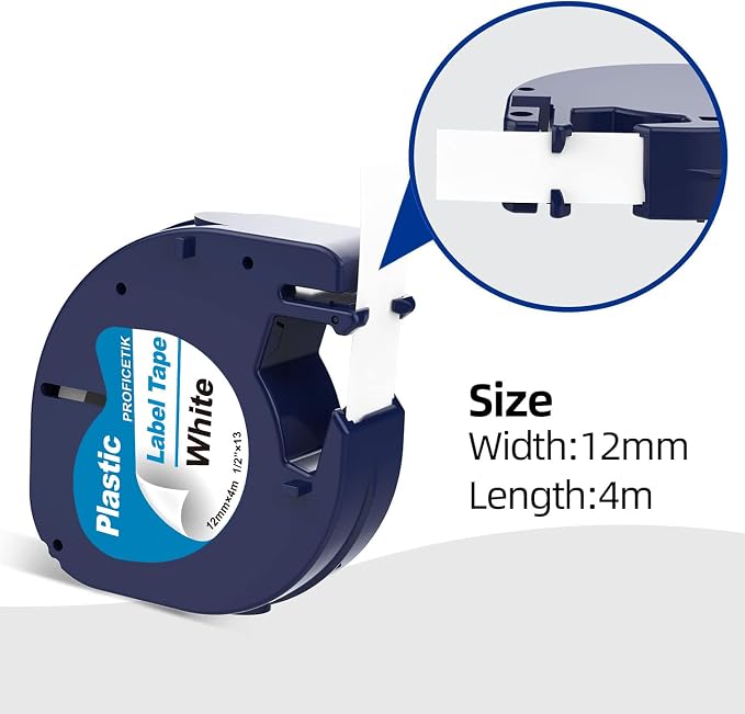 3 X 91331 Plastic White Label Tape Replacement - Image 2