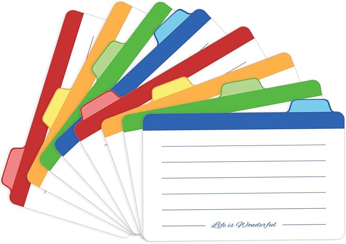 Neando Index Cards Guide Dividers 4x6 inches, the Blank Index Cards Guide by Neando