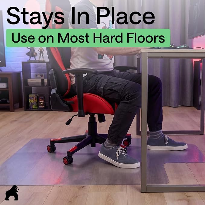 GORILLA GRIP Slip Resistant Clear Office Chair Mat - Image 8