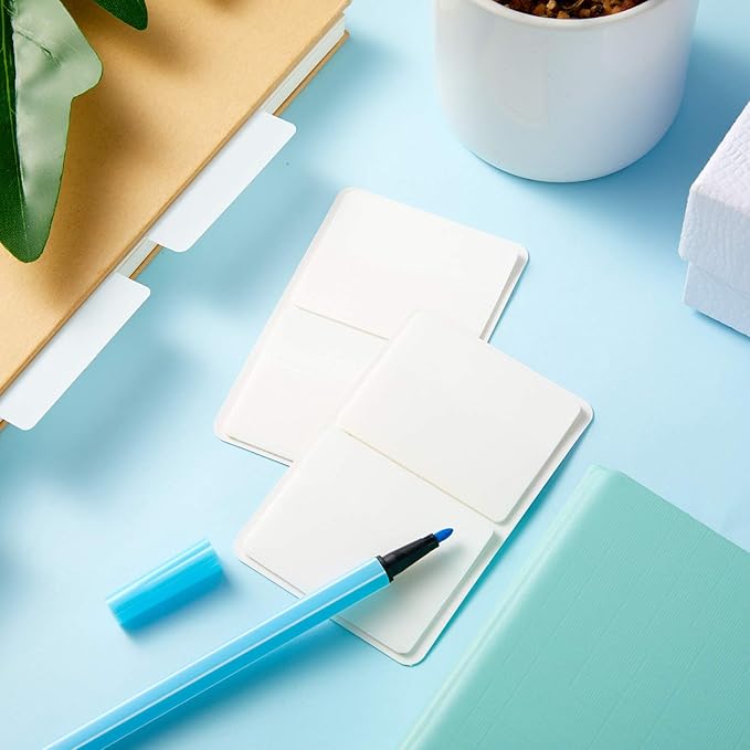 Sticky Index Tabs Page Marker Pop-up Page Flags Notes Tabs, 1.6 x 2 Inch, White (400 Pieces)-DeskLoop Office