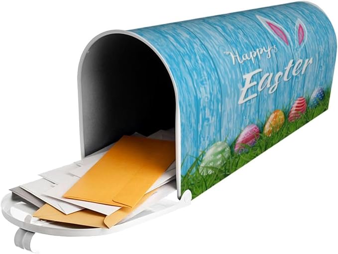 Ouqiuwa Easter Bunny Welcome Magnetic Mailbox Cover - Image 6