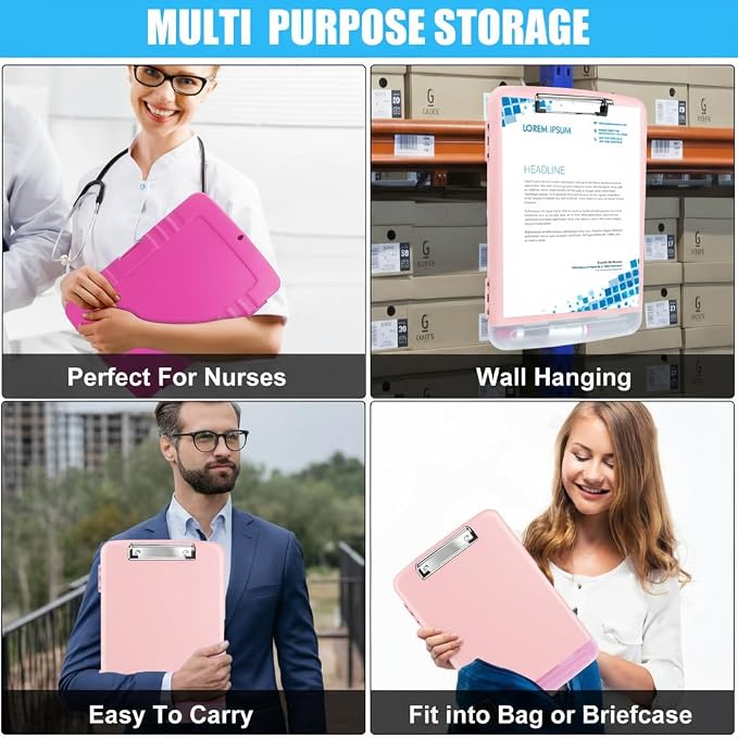 Plastic Clipboard with Storage, Clip Boards 8.5x11 Heavy Duty, Large Capacity - Image 7