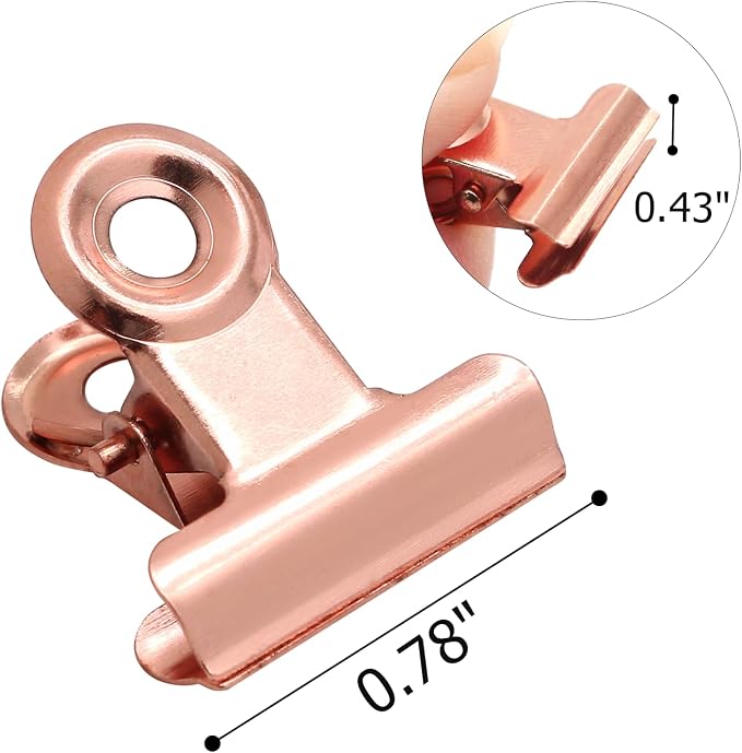 40 Pack Small Bulldog Clips 0.78 Inch Metal Hinge Clips Hinge Binder Clips - Image 2