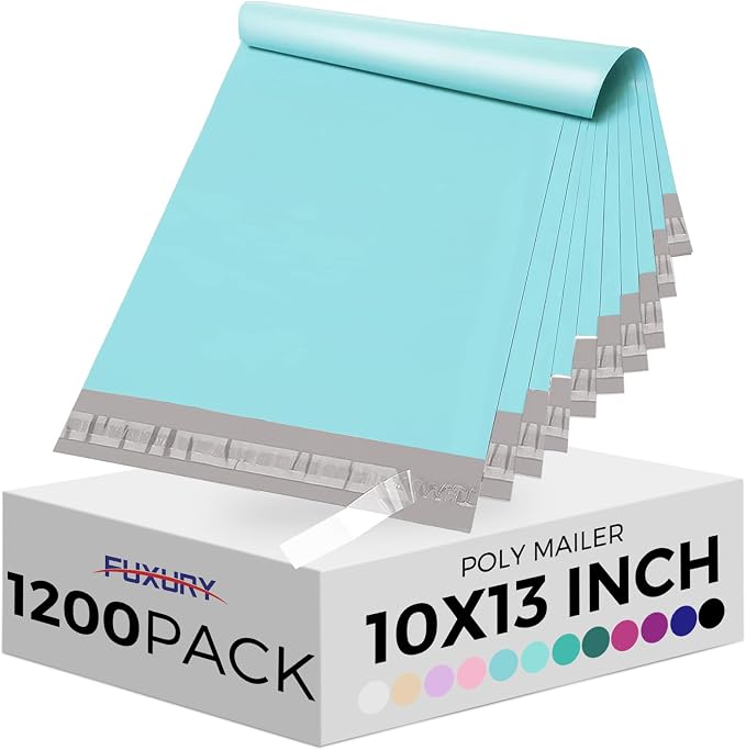 Fuxury Poly Mailers 10x13 Inch 1200 Pcs, Bulk Shipping Bags by Fuxury