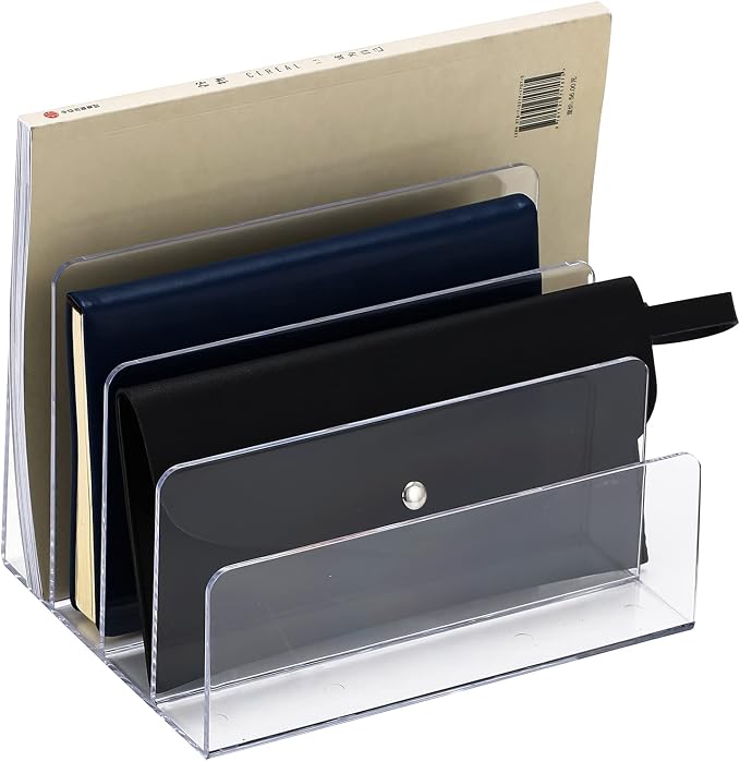 Sooyee File Organizer for Desk, Mail Organizer Countertop, 4-Section File - Image 2