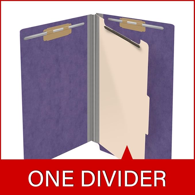 Ecom Folders Top Tab Pressboard Classification Folders | Legal Size 25 Pt Stock - Image 8