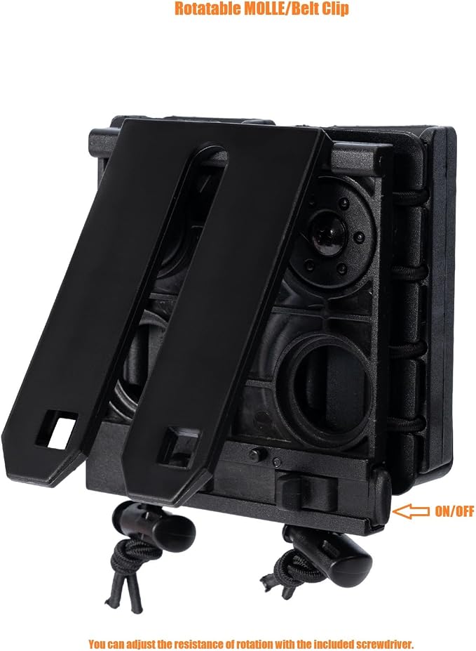 TACNEX Pistol Mag Holder w/Belt MOLLE Rotatable Adjustable Clip 9mm Magazine - Image 2