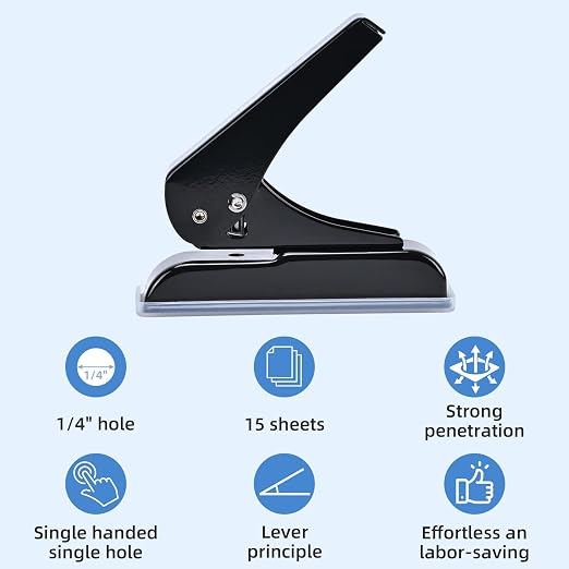 Single Hole Punch, 30 Sheet Capacity, - Image 10
