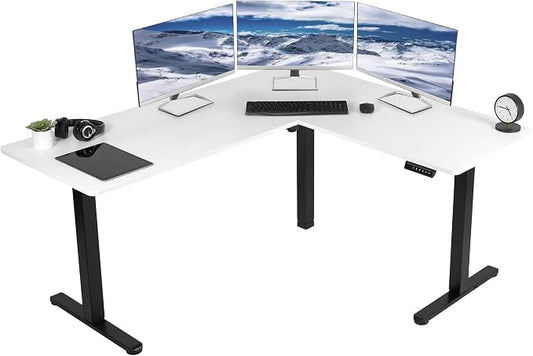 VIVO Electric Corner 63 x 55 inch L-Shaped Standing Desk, Memory Height by VIVO