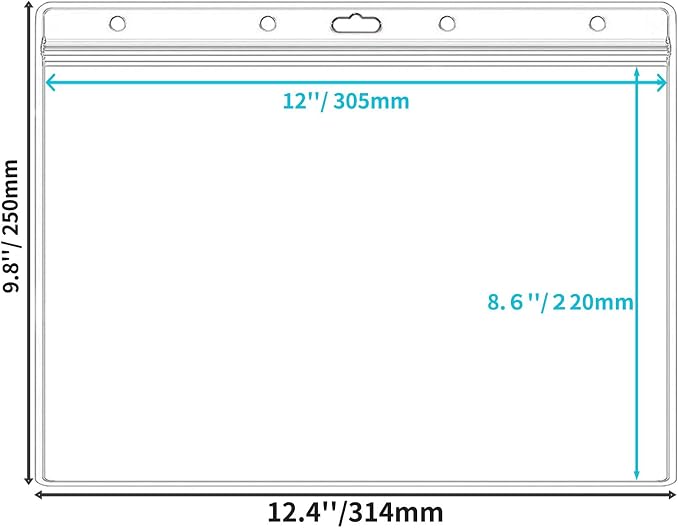 5 Pack Sheet Protectors，8.5" x 11" Waterproof Resealable Zip Wall Sign Holder - Image 2