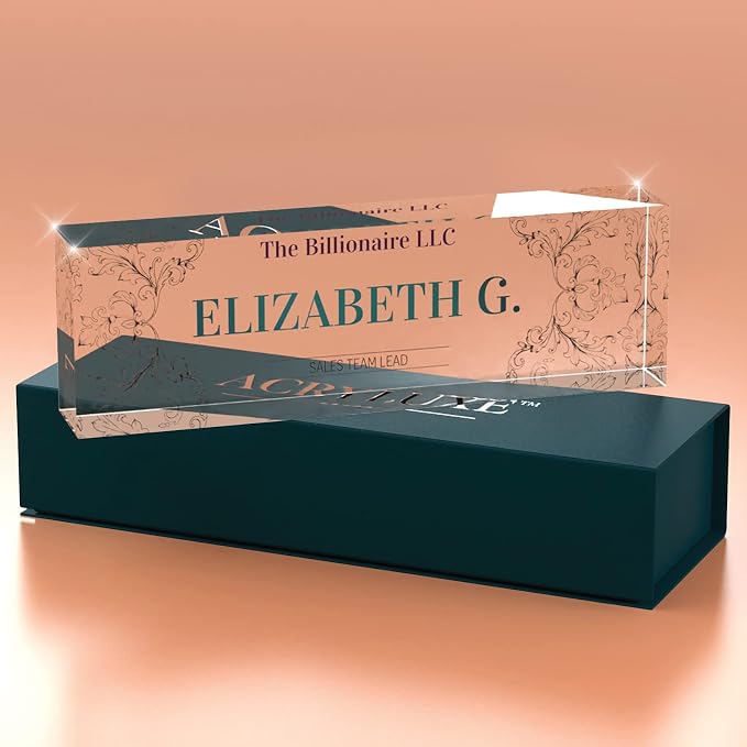 Desk Name Plate Personalized, Custom Name Plates 2½/x8 Inches, Thick - Image 3