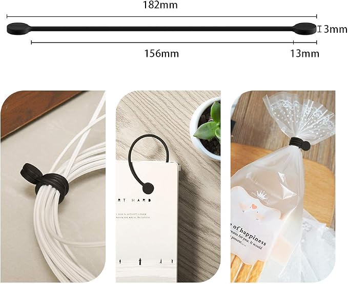 SMART&COOL Reusable Silicone Magnetic Cable Ties - Image 3