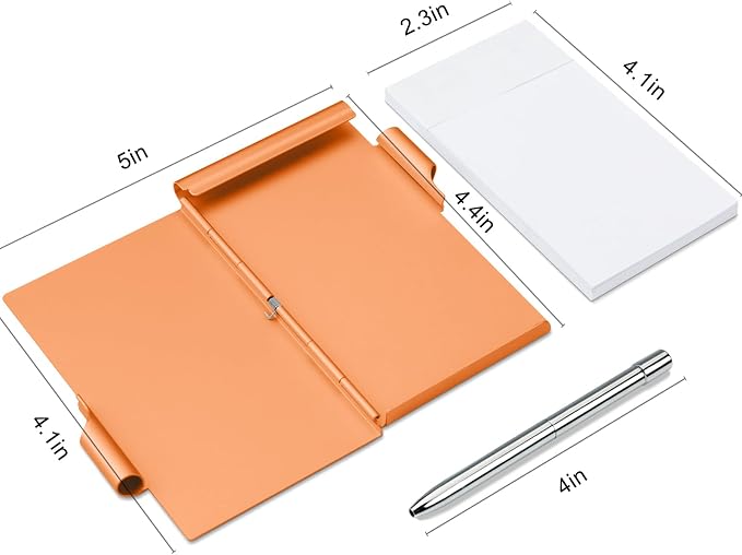 amassan Metal Small Notebook, Mini Notepad, Small Pocket Notepad Aluminum Note - Image 3