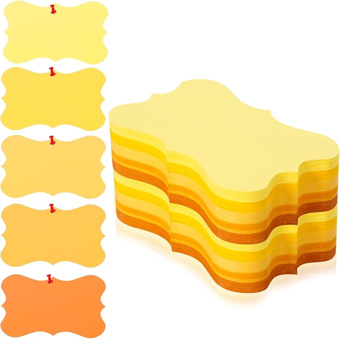 150 Pcs Yellow Blank Index Cards 3x5 Inch Study Notecards Blank Flash Cards by SMAODSGN