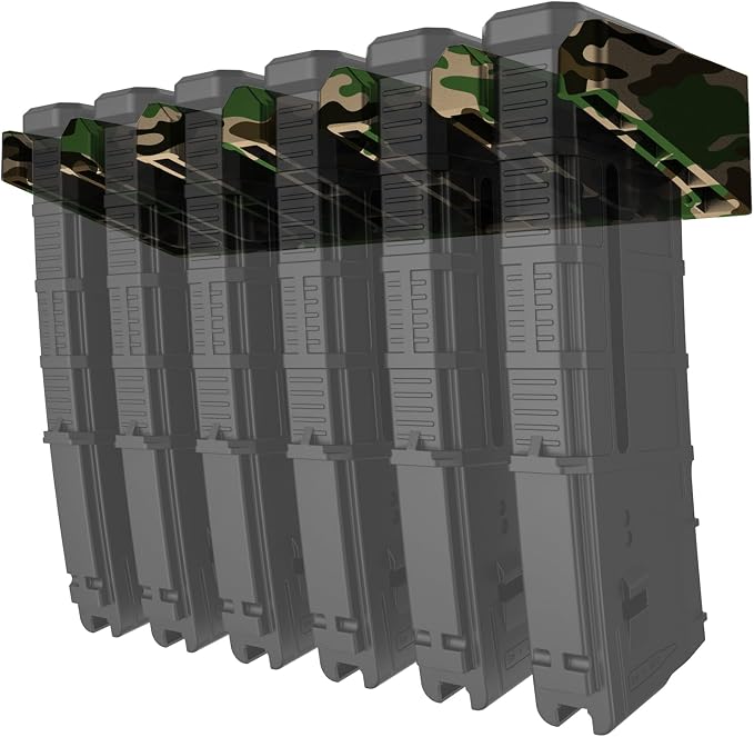 Solid ABS 6X Standard PMAG Wall Mount, Mag Holder, Home Magazine Storage Rack by RUSFOL