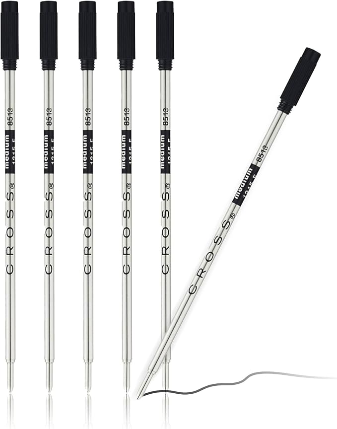 Cross Ballpoint Pen Refills, Medium Point, 2 Per Pack, 3 Packs Total by Cross