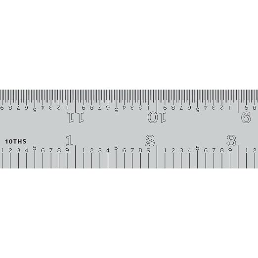 PEC Tools 12"/300mm Rigid Metal Ruler, High-Quality Machinist Ruler, Satin - Image 2